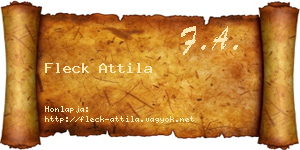 Fleck Attila névjegykártya